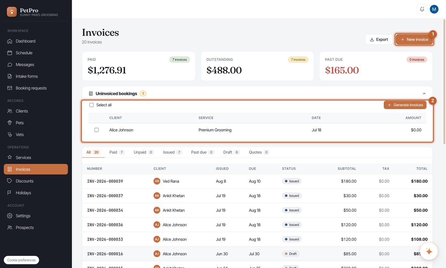 Send an invoice and get paid — step 1