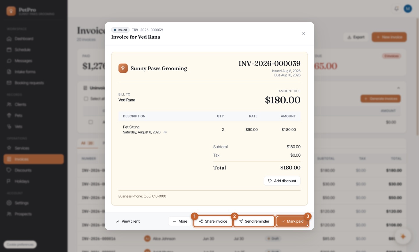 Send an invoice and get paid — step 2