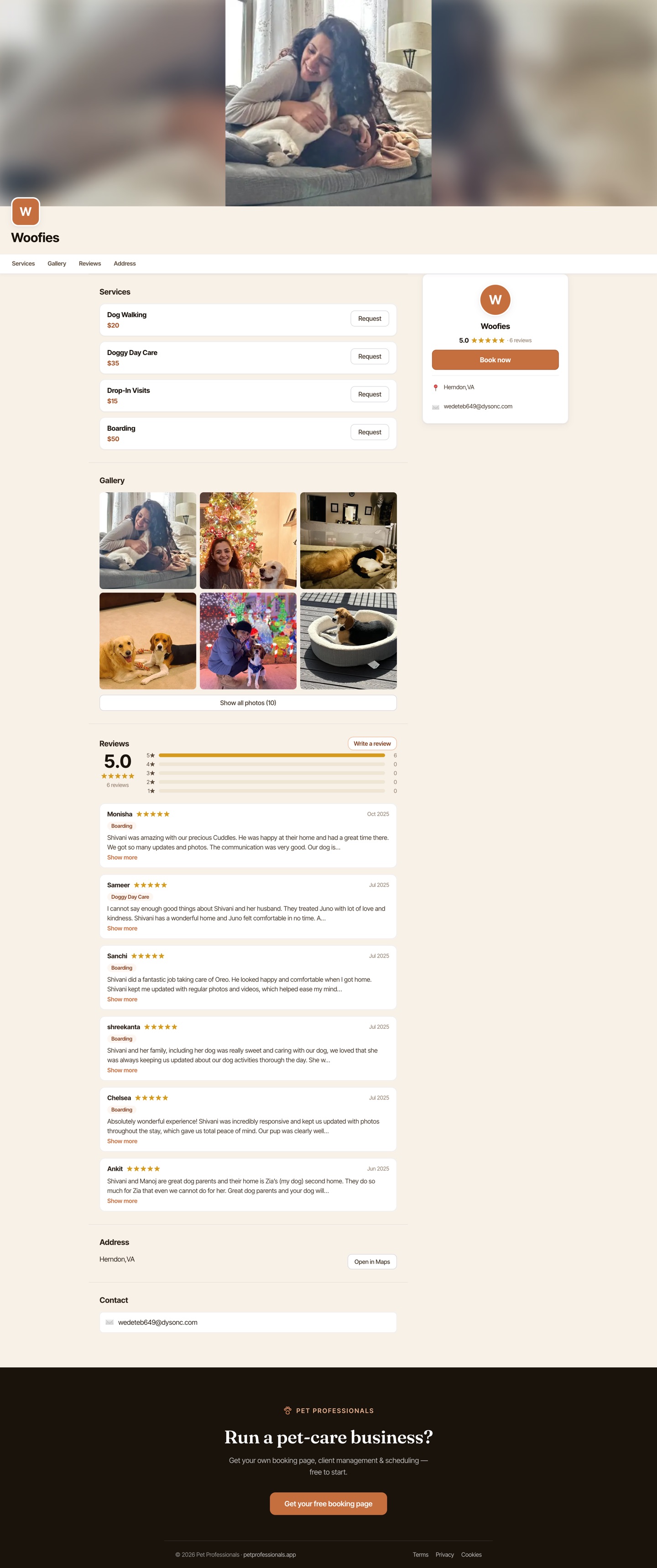 Share your booking page — result